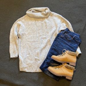 Cowl neck maternity sweater